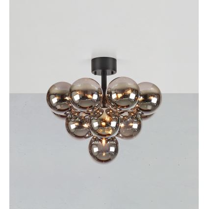 Markslöjd 108845 - Lampadario a plafone MERLOT 13xG9/18W/230V nero/fumé