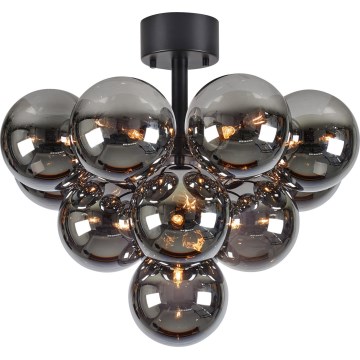 Markslöjd 108845 - Lampadario a plafone MERLOT 13xG9/18W/230V Ø 56 cm nero/fumé