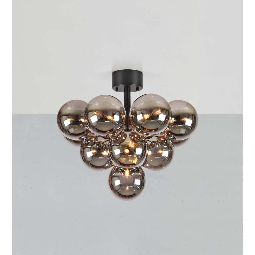 Markslöjd 108845 - Lampadario a plafone MERLOT 13xG9/18W/230V Ø 56 cm nero/fumé