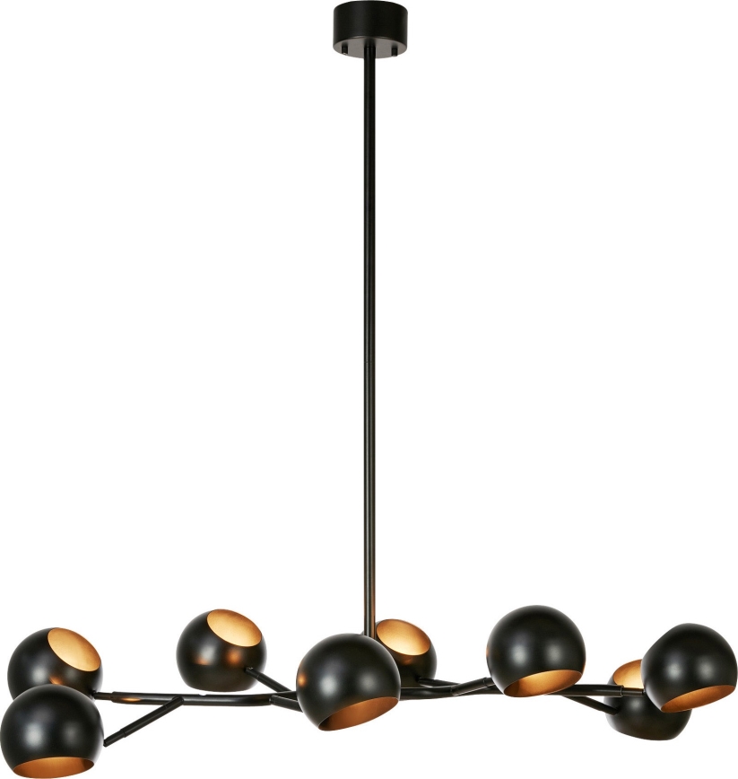 Markslöjd 108852 - Lampadario a sospensione con supporto rigido EDGAR 8xE14/40W/230V nero