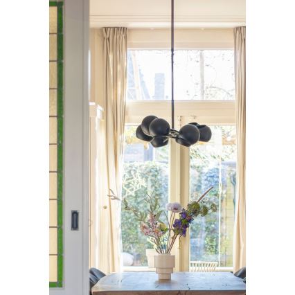 Markslöjd 108852 - Lampadario a sospensione con supporto rigido EDGAR 8xE14/40W/230V nero