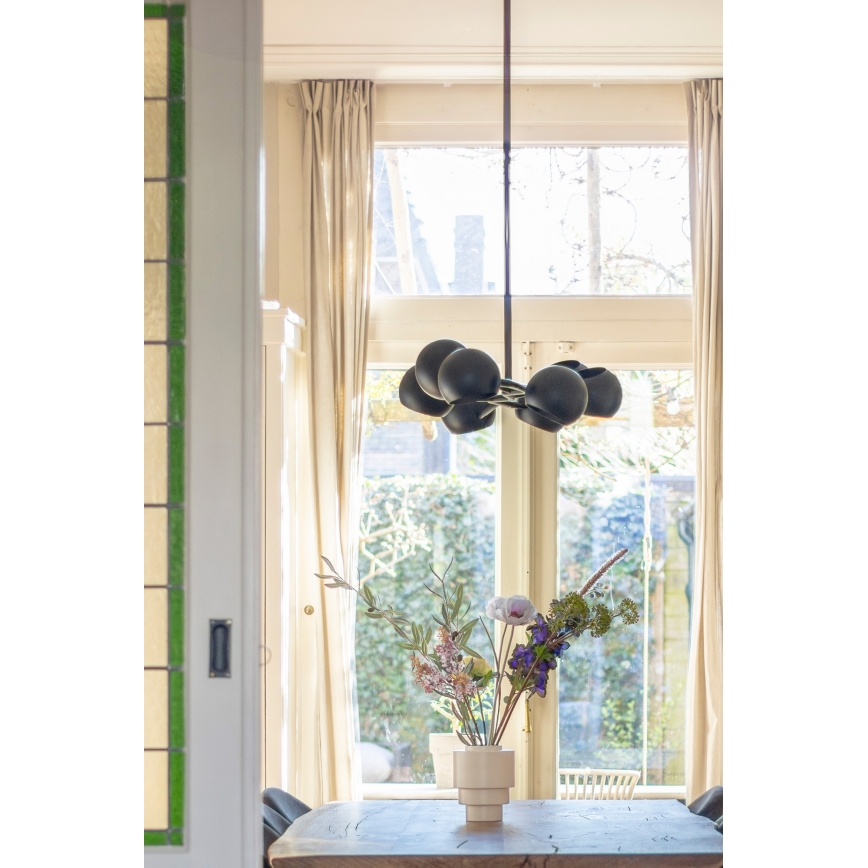Markslöjd 108852 - Lampadario a sospensione con supporto rigido EDGAR 8xE14/40W/230V nero