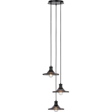 Markslöjd 108853 - Lampadario a sospensione con filo NOVIA 3xE27/40W/230V nero/fumé