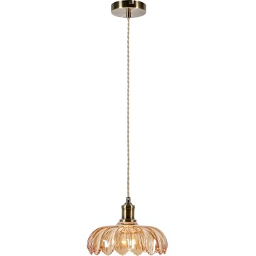 Markslöjd 108858 - Lampadario a sospensione con filo KURAGE 1xE27/40W/230V ottone/fumé beige