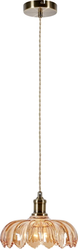 Markslöjd 108858 - Lampadario a sospensione con filo KURAGE 1xE27/40W/230V ottone/fumé beige
