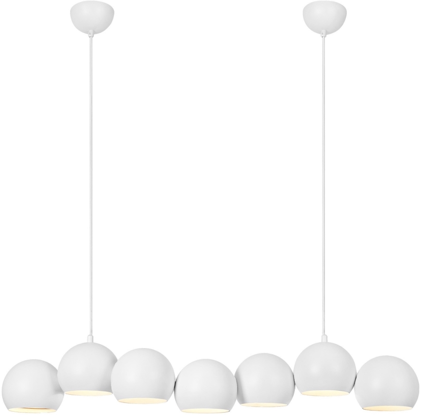 Markslöjd 108859 - Lampadario a sospensione con filo CUPOLO 7xE14/40W/230V bianco