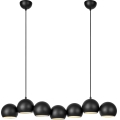 Markslöjd 108860 - Lampadario a sospensione con filo CUPOLO 7xE14/40W/230V nero