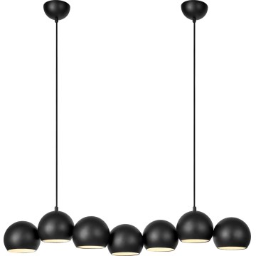 Markslöjd 108860 - Lampadario a sospensione con filo CUPOLO 7xE14/40W/230V nero