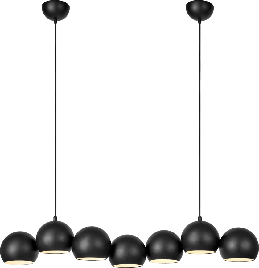 Markslöjd 108860 - Lampadario a sospensione con filo CUPOLO 7xE14/40W/230V nero