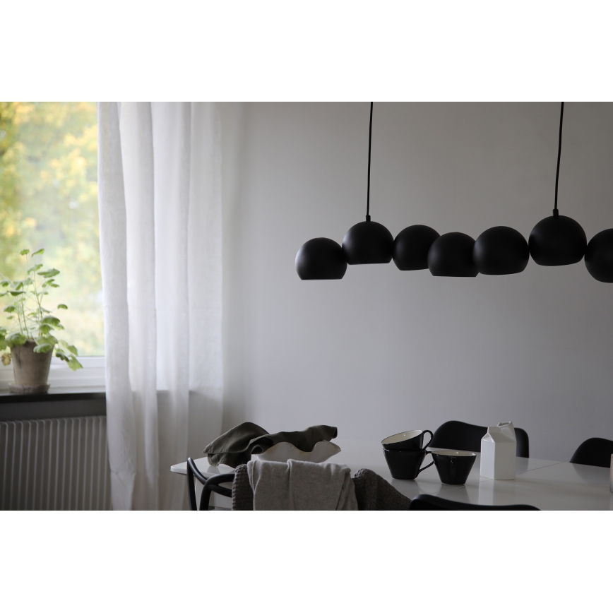 Markslöjd 108860 - Lampadario a sospensione con filo CUPOLO 7xE14/40W/230V nero