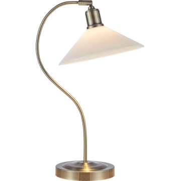 Markslöjd 108863 - Lampada da tavolo VELA 1xE27/40W/230V ottone/bianco
