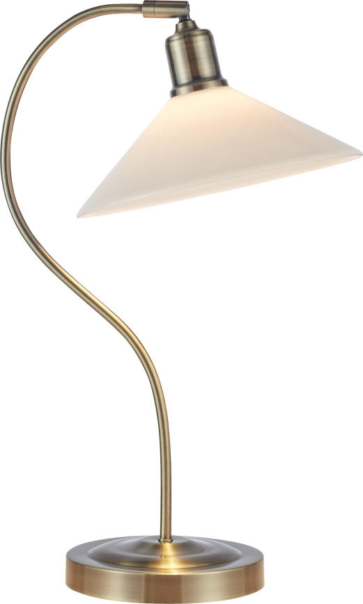 Markslöjd 108863 - Lampada da tavolo VELA 1xE27/40W/230V ottone/bianco