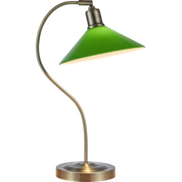 Markslöjd 108864 - Lampada da tavolo VELA 1xE27/40W/230V ottone/verde