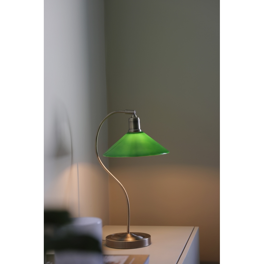 Markslöjd 108864 - Lampada da tavolo VELA 1xE27/40W/230V ottone/verde