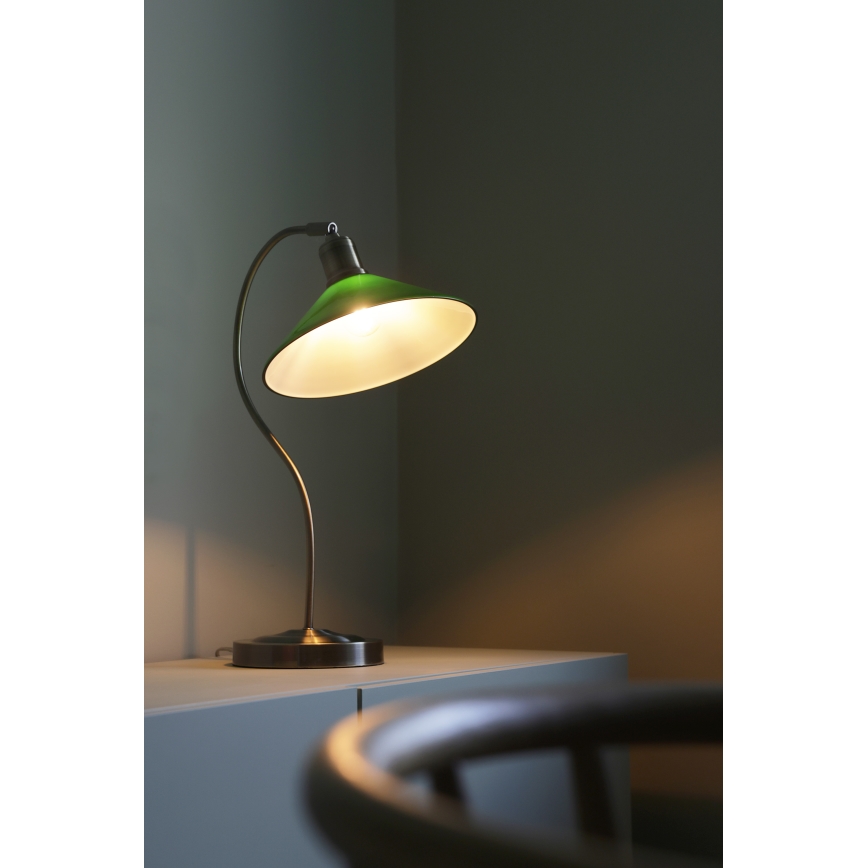 Markslöjd 108864 - Lampada da tavolo VELA 1xE27/40W/230V ottone/verde