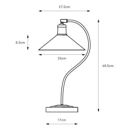 Markslöjd 108864 - Lampada da tavolo VELA 1xE27/40W/230V ottone/verde