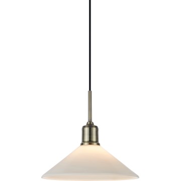 Markslöjd 108867 - Lampadario a sospensione con filo VELA 1xE27/40W/230V ottone/bianco