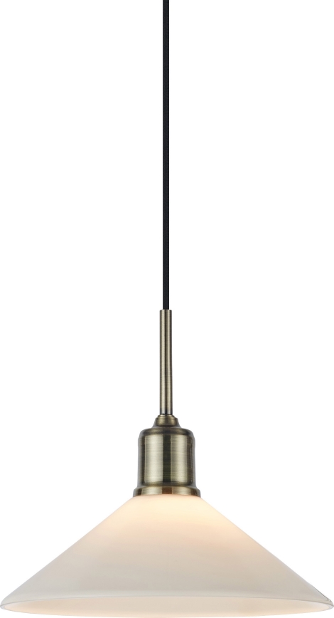 Markslöjd 108867 - Lampadario a sospensione con filo VELA 1xE27/40W/230V ottone/bianco