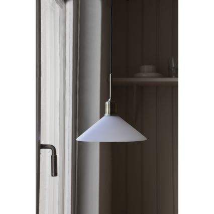 Markslöjd 108867 - Lampadario a sospensione con filo VELA 1xE27/40W/230V ottone/bianco