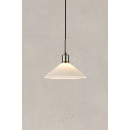 Markslöjd 108867 - Lampadario a sospensione con filo VELA 1xE27/40W/230V ottone/bianco