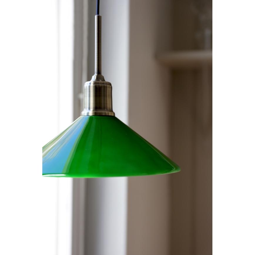 Markslöjd 108868 - Lampadario a sospensione con filo VELA 1xE27/40W/230V ottone/verde