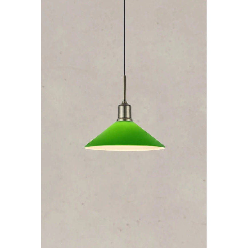 Markslöjd 108868 - Lampadario a sospensione con filo VELA 1xE27/40W/230V ottone/verde