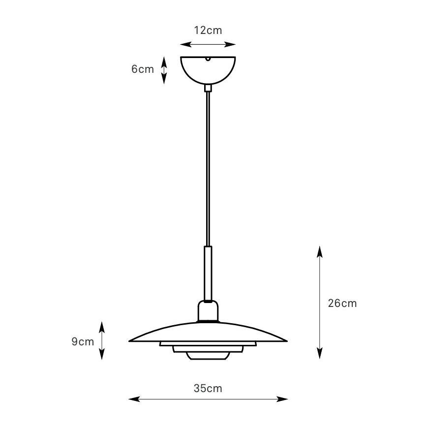 Markslöjd 108874 - Lampada a sospensione su cavo PINY 1xE27/60W/230V Ø 35 cm bianco