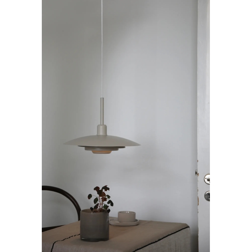 Markslöjd 108875 - Lampada a sospensione con cavo PINY 1xE27/60W/230V Ø 35 cm beige