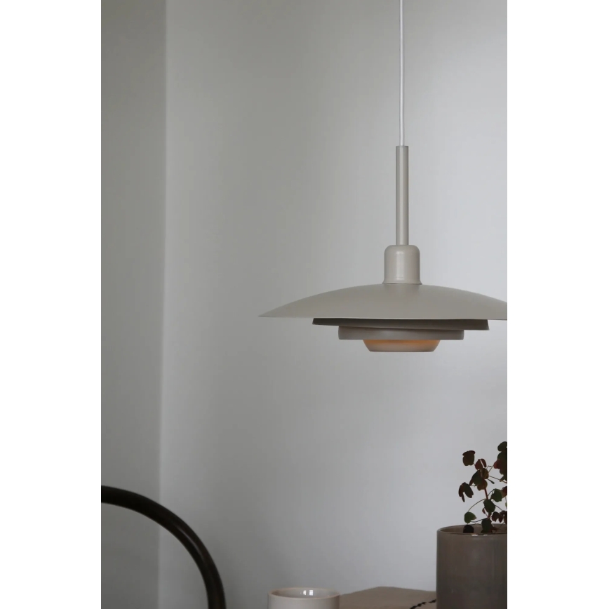 Markslöjd 108875 - Lampada a sospensione con cavo PINY 1xE27/60W/230V Ø 35 cm beige