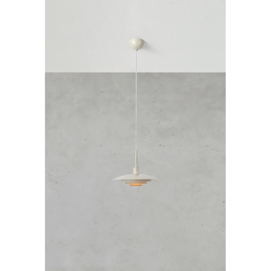Markslöjd 108875 - Lampada a sospensione con cavo PINY 1xE27/60W/230V Ø 35 cm beige