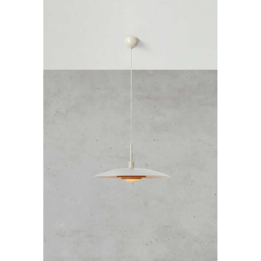 Markslöjd 108877 - Lampadario a sospensione su cavo PINY 1xE27/60W/230V Ø 57 cm beige