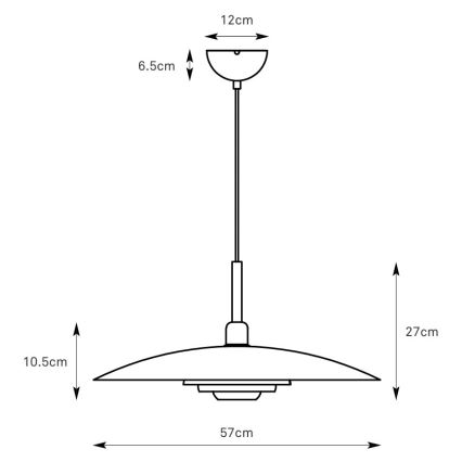 Markslöjd 108877 - Lampadario a sospensione su cavo PINY 1xE27/60W/230V Ø 57 cm beige