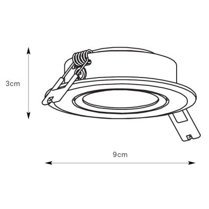 Markslöjd 108885 - Faretto da incasso dimmerabile per bagno PLUTO LED/4,9W/230V CRI 90 IP44 bianco
