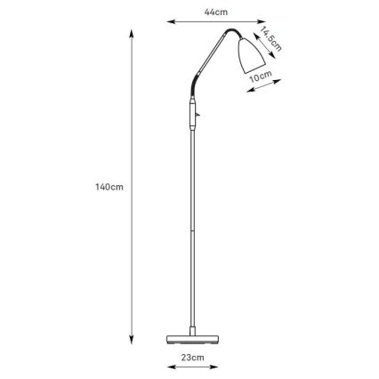 Markslöjd 108888 - Lampada da terra dimmerabile PATRO LED/4,9W/230V CRI 90 grigia