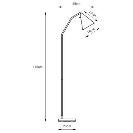 Markslöjd 108890 - Lampada da terra dimmerabile a LED FUNIL LED/4,9W/230V CRI 90 beige