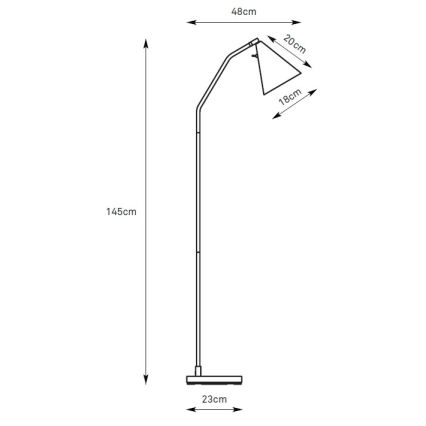 Markslöjd 108891 - Lampada da terra dimmerabile a LED FUNIL LED/4,9W/230V CRI 90 grigio
