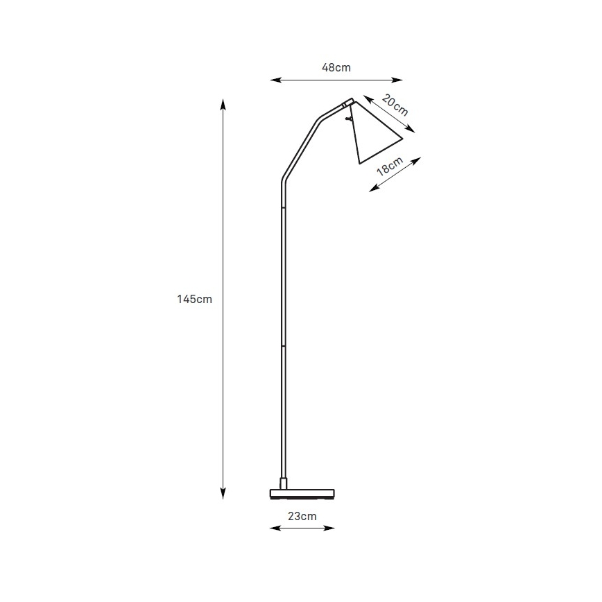 Markslöjd 108891 - Lampada da terra dimmerabile a LED FUNIL LED/4,9W/230V CRI 90 grigio
