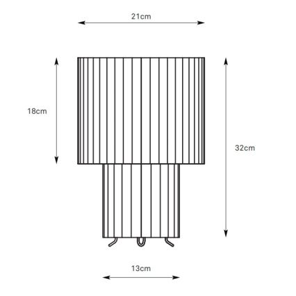 Markslöjd 108896 - Lampada da tavolo CATIS 1xE27/60W/230V 32 cm grigia