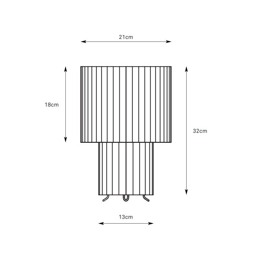 Markslöjd 108896 - Lampada da tavolo CATIS 1xE27/60W/230V 32 cm grigia