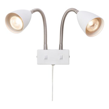 Markslöjd 108900 - Faretto da parete CIRO 2xGU10/7W/230V bianco