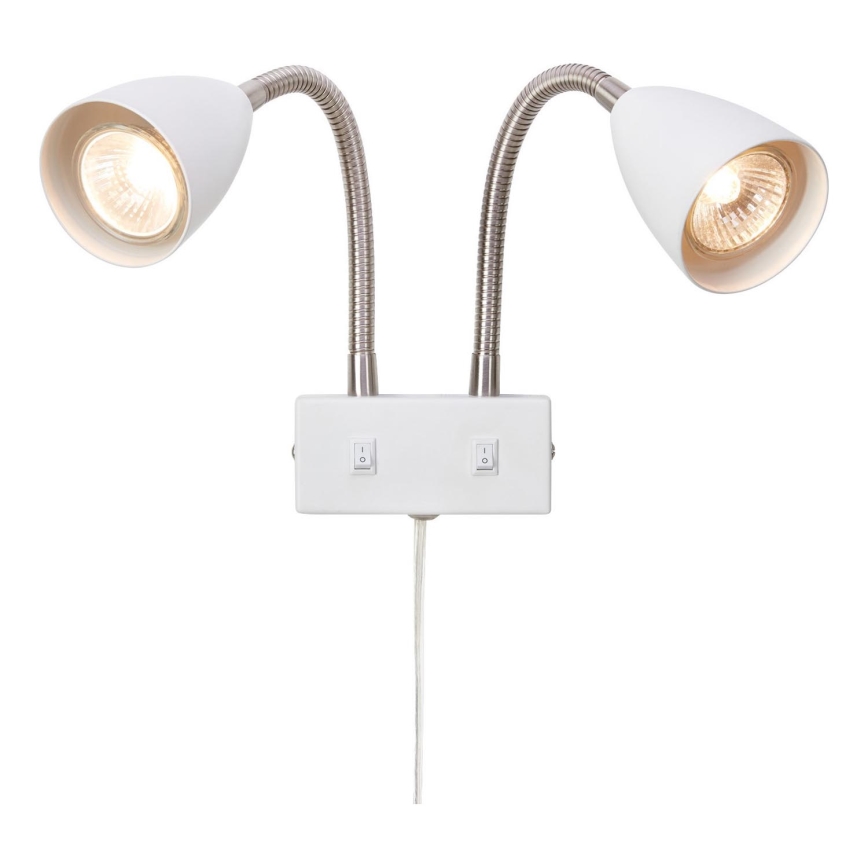Markslöjd 108900 - Faretto da parete CIRO 2xGU10/7W/230V bianco