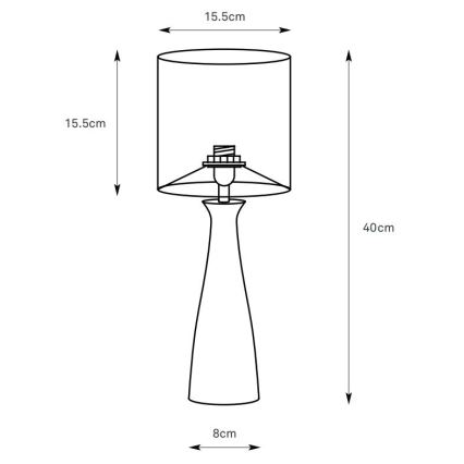 Markslöjd 108906 - Lampada da tavolo BIRILLO 1xE14/60W/230V crema