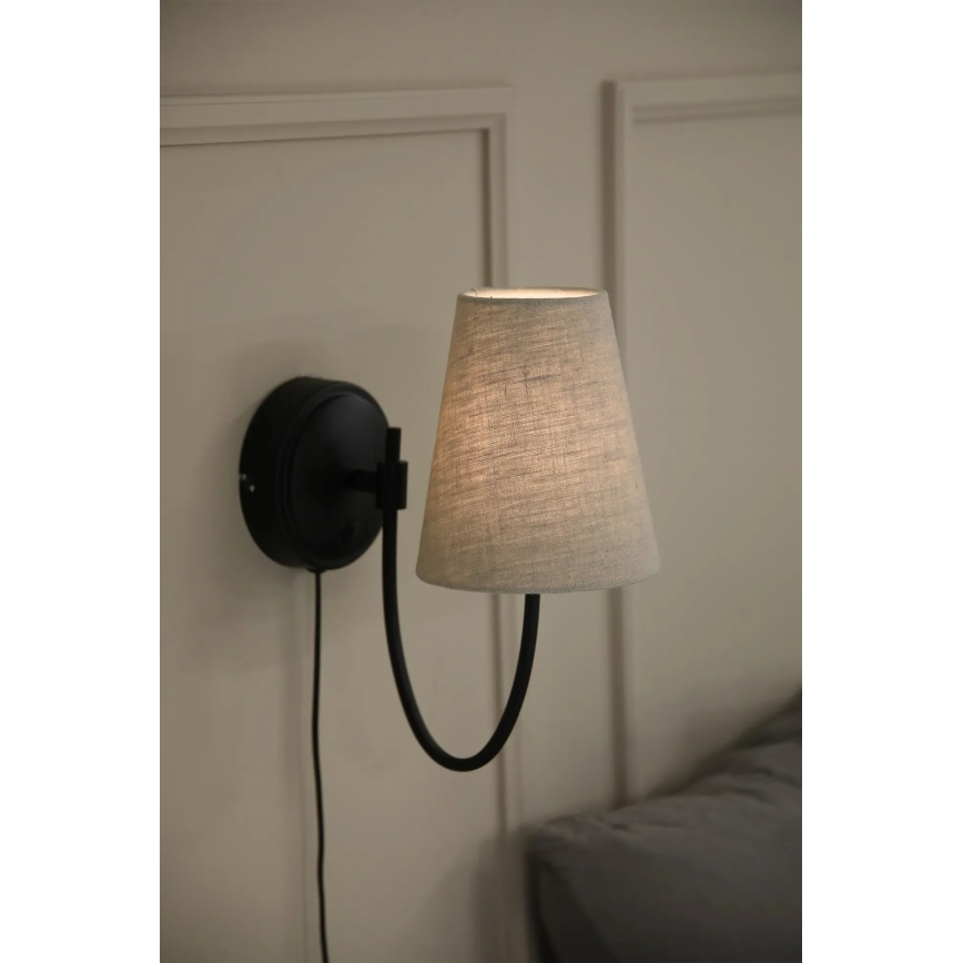 Markslöjd 108907 - Applique da parete AMAR 1xE14/40W/230V beige/nero