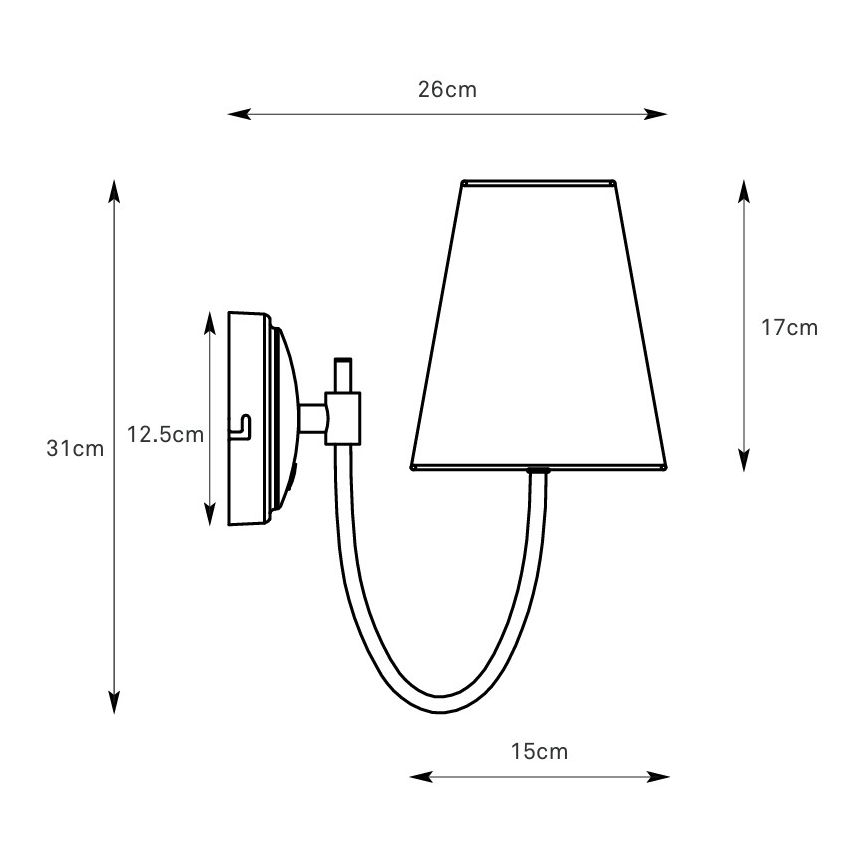Markslöjd 108907 - Applique da parete AMAR 1xE14/40W/230V beige/nero