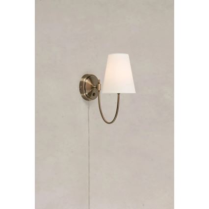 Markslöjd 108908 - Applique AMAR 1xE14/40W/230V bianco/ottone