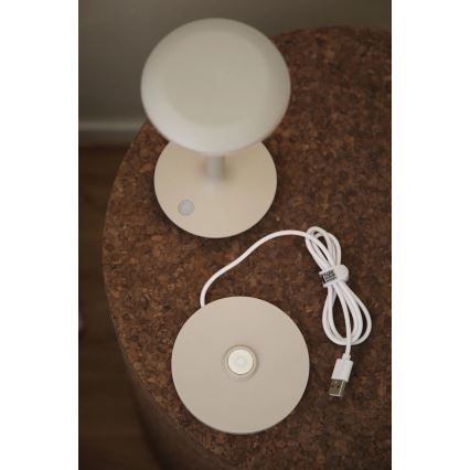 Markslöjd 108917 - LED Dimmerabile per esterni ricaricabile lampada da tavolo PETIT LED/2W/1800 mAh 2200/2700/3000K IP44 grigio