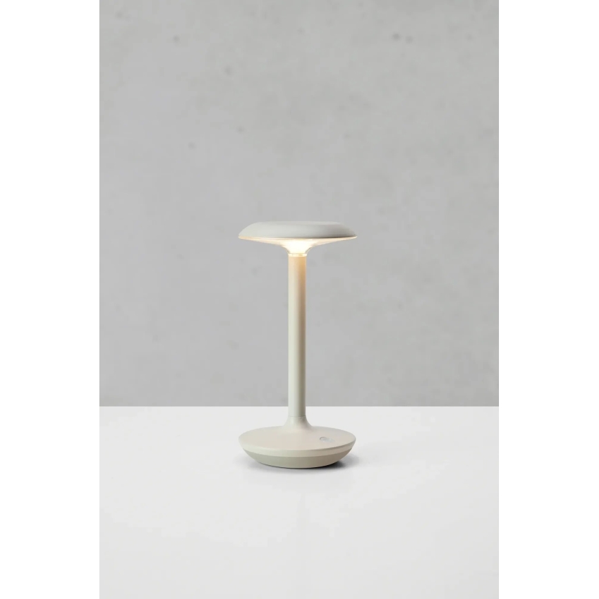 Markslöjd 108917 - LED Dimmerabile per esterni ricaricabile lampada da tavolo PETIT LED/2W/1800 mAh 2200/2700/3000K IP44 grigio
