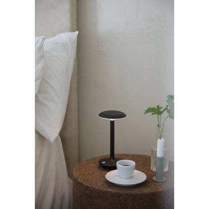Markslöjd 108918 - LED Dimmerabile per esterni ricaricabile lampada da tavolo PETIT LED/2W/1800 mAh 2200/2700/3000K IP44 nero