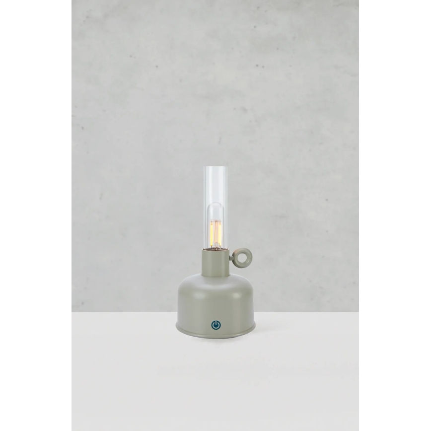 Markslöjd 108921 - LED Dimmerabile per esterni ricaricabile lampada da tavolo ASTRID LED/2W/1200 mAh IP44 grigio