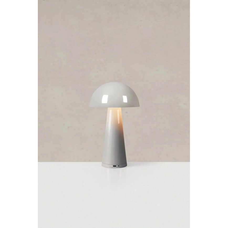 Markslöjd 108950 - Lampada da tavolo ricaricabile dimmerabile a LED FUNGI LED/1,5W/5V 2000 mAh IP44 grigia
